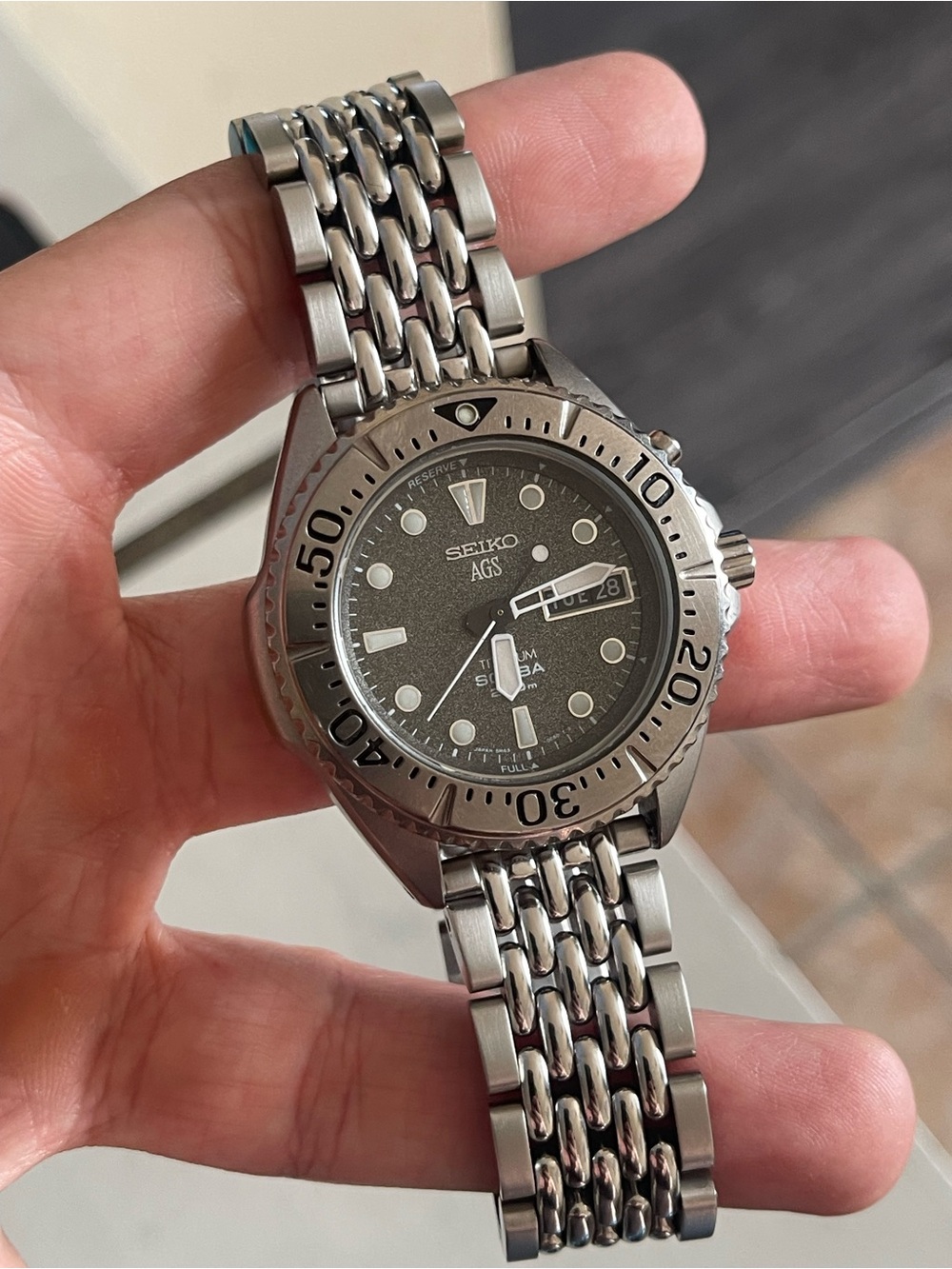 Seiko VTG "Gray Ghost" Kinetic Titanium Watch